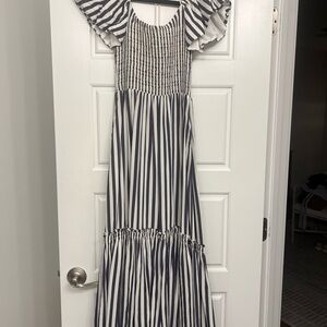 La Ligne Navy and White Striped Dress